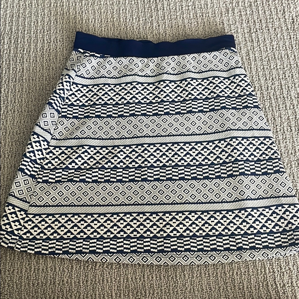 Gilli Navy and White Patterned Women's Skirt